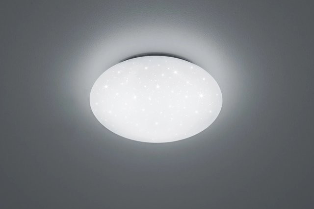 Reality LED-Deckenleuchte Sternenhimmel in Weiß, dimmbar, rund, IP44 für Bad, Wohnräume und Schlafräume - Bild 1