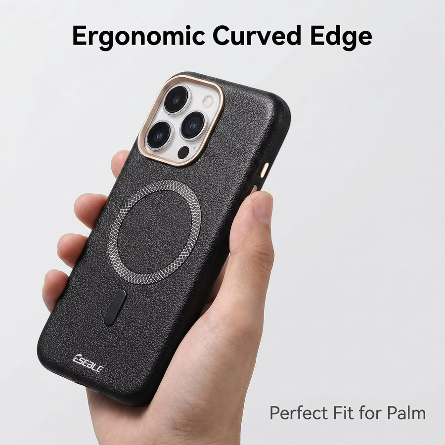 Eseble Magnetische Handyhülle für iPhone 17 16 15 14 13 Pro Max Plus in Schwarz mit TPU Vollabdeckung und Sturzschutz - Bild 4