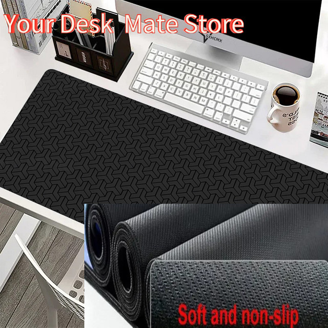 Potdemiel Deskmat Schreibtischunterlage als Gamer Mousepad in Weiß und Schwarz, B/T: 90 x 40 cm - Bild 1