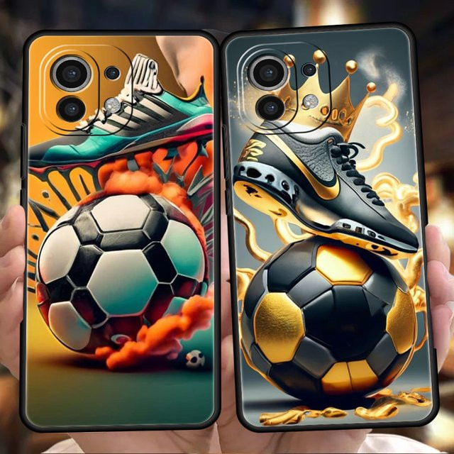 Fußball Sport Silikonhülle für Xiaomi Mi 14 13 12 11 Ultra 13T 12T Poco C51 F3 F4 F5 X3 X4 NFC M3 Pro Lite 5G in Multicolour - Bild 1