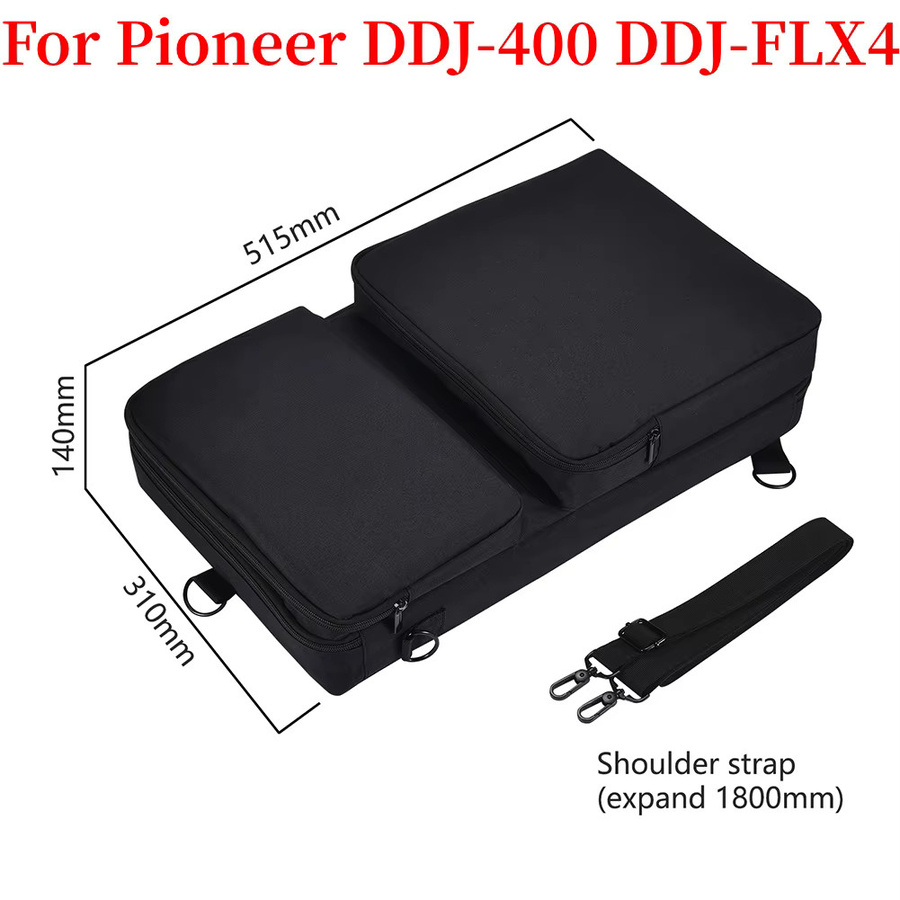 APWIKOGER Tragetasche für Pioneer DDJ-400 und DDJ-FLX4, staubdichte und kratzfeste Reise-Aufbewahrungstasche, Schwarz - Bild 2