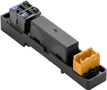 Weidmüller Übergabemodul PUSH IN RS VERT SUPPLY LSF-SMT_F-6A mit Klemme und Steckverbinder, Schwarz, 10 Stück - Bild 1