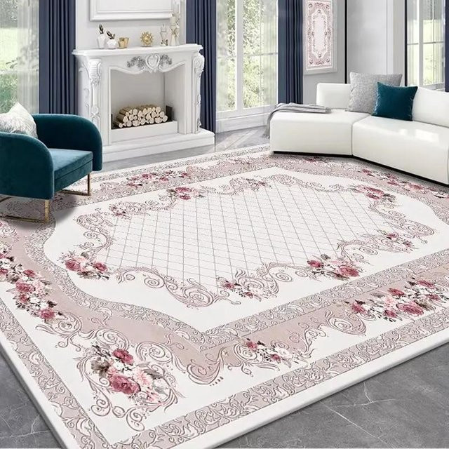 Karpetti Wohnzimmerteppich Vintage Rosa, weich und rutschfest, B/T: 80 x 120 cm - Bild 1