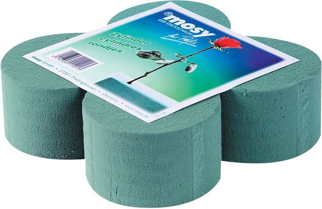 Mosy Nass-Steckschaum Zylinder in Grün aus Kunststoff - Bild 1