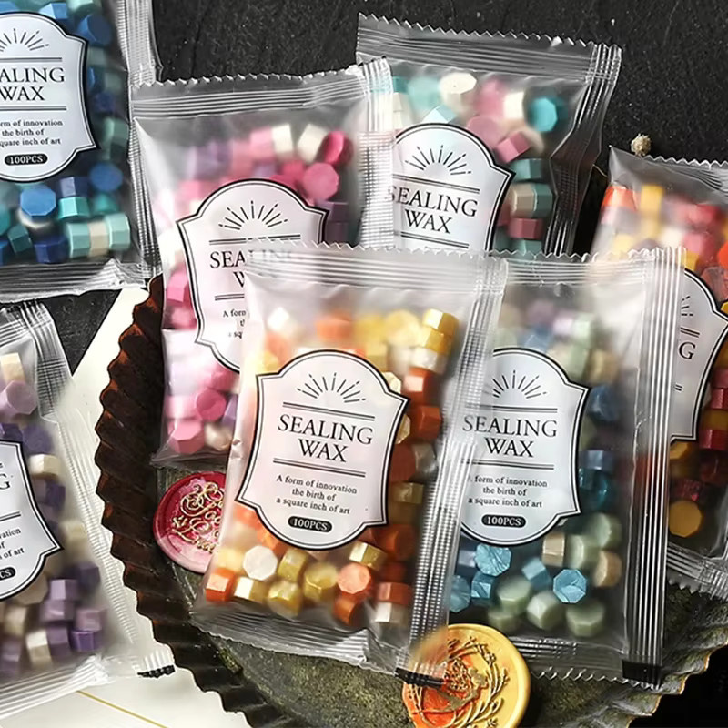 200 Stück achteckige Siegelwachsperlen von QUOOOP in Multicolor für Siegelstempel, Kartenumschläge und Geschenkverpackungen - Bild 2