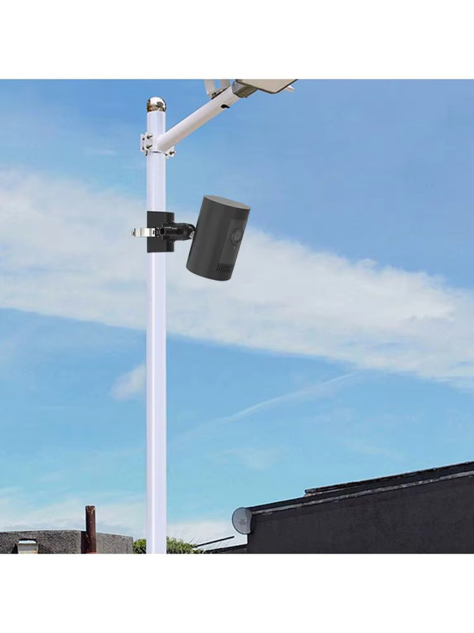 Ring Kamerahalterung als verstellbare Rohrhalterung in Schwarz für Ring Stick Up Cam und Ring Spotlight Cam mit 360 Grad Drehung - Bild 3