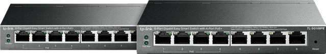 TP-Link TL-SG108PE Ethernet LAN Switch Doppelpack in Schwarz - Bild 1