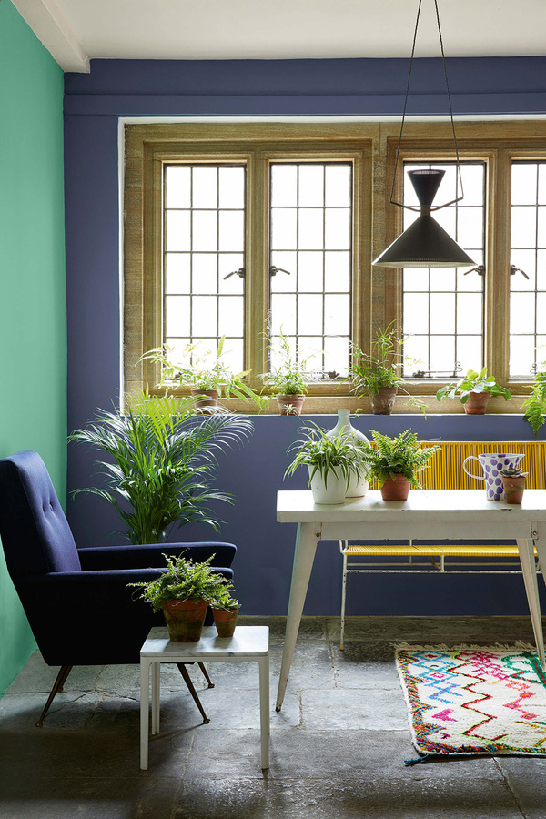 Little Greene Intelligent Matt Emulsion Wandfarbe Pale Lupin 278 Blau 2,5 l - Bild 1