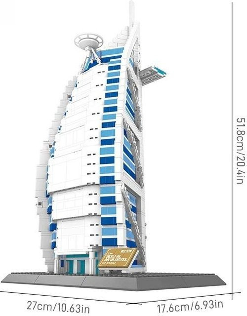 Wucifang Bags Burj Al Arab Dubai Bausteine, 1306 Teile, ab 6 Jahren - Bild 1