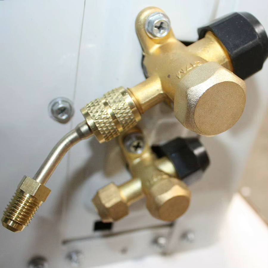 VIBRATITE HVAC-Adapter für Mini-Split-Klimaanlagen, Vakuum-Ladeadapter in Gold, Konvertierung von R410a 5/16 SAE Innengewinde auf 1/4 SAE Außengewinde-Anschluss - Bild 3