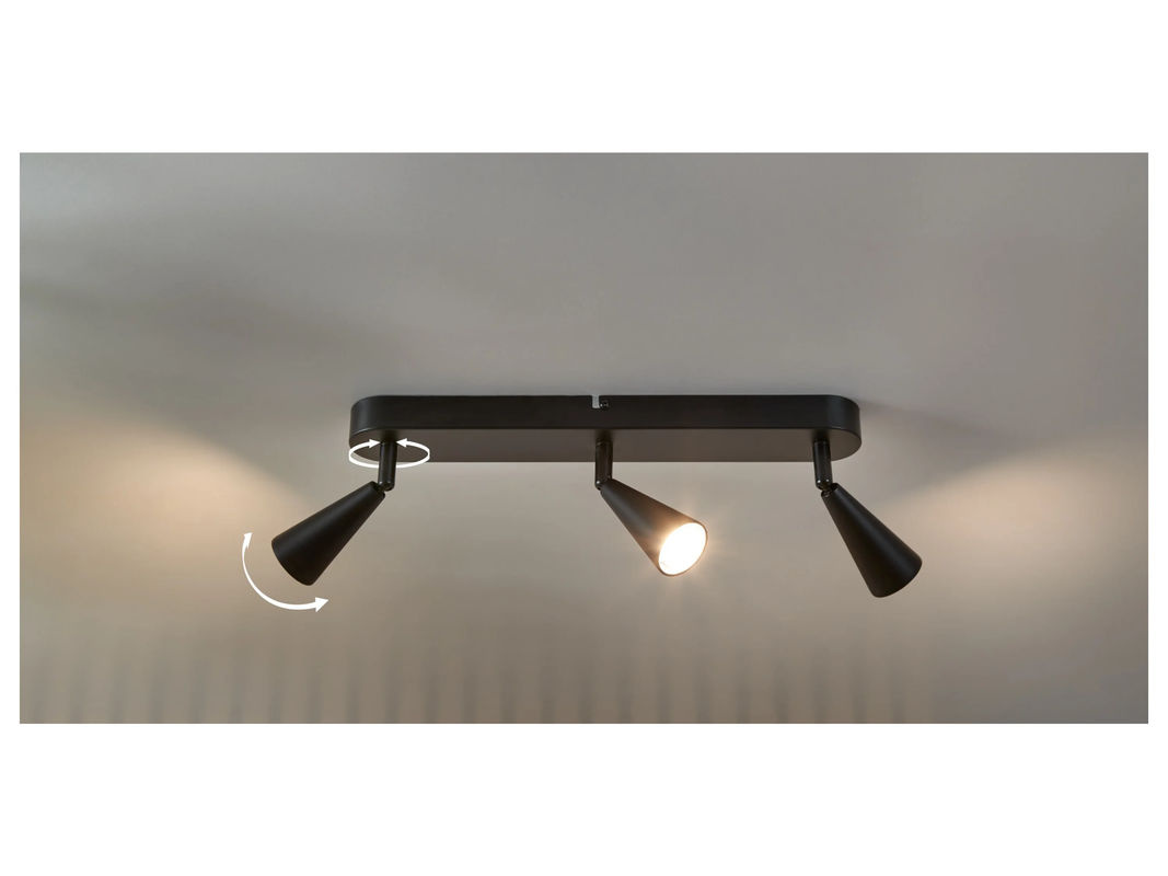 LIVARNO HOME Deckenspot Wand- und Deckenschiene 3-flammig in Schwarz, oval mit LED-Technik - Bild 3