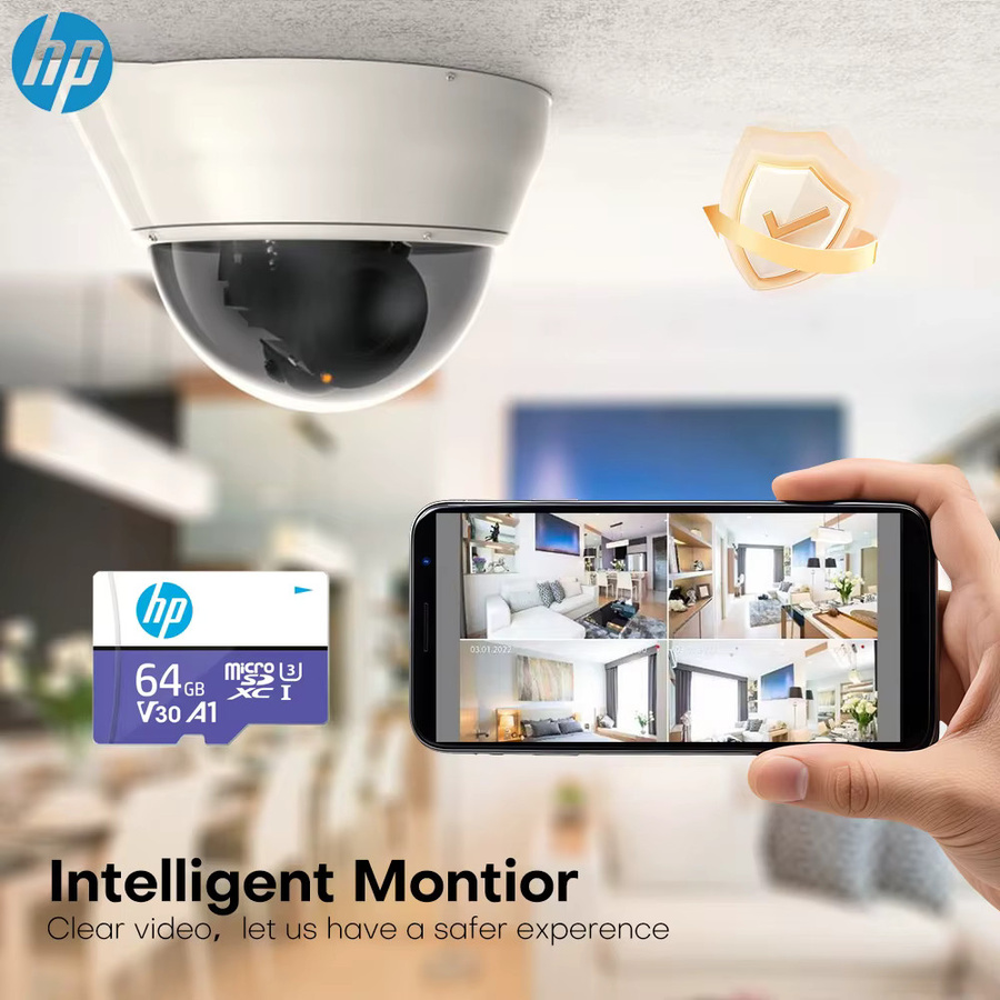 HP Micro SD Speicherkarte 64GB U3 V30 A1 TF Hochgeschwindigkeits-Speicherkarte für Kamera, Handy und Dashcam in Multicolour - Bild 2