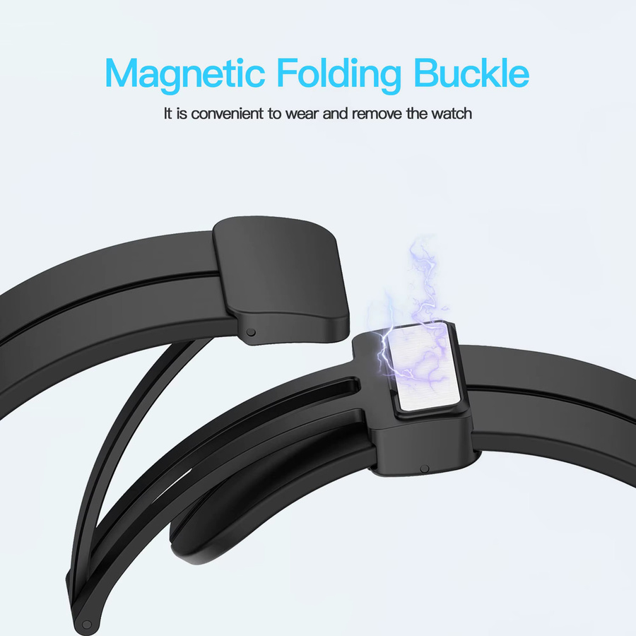 Samsung Galaxy Watch Armband, Silikon, Schwarz, Unisex - Bild 4