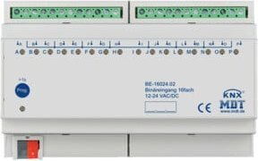 MDT technologies Binäreingang 16-fach 8TE REG, 24VAC/DC BE-16024.02, Farbe: Weiß - Bild 1