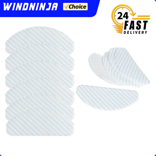 WINDNINJA Einweg-Mopptücher für Ecovacs Deebot Ozmo T8 T8+ T8 AIVI T8 Max T9 T9+ T9 AIVI N8 N8+ N8 Pro N8 Pro+ in Weiß - Bild 1