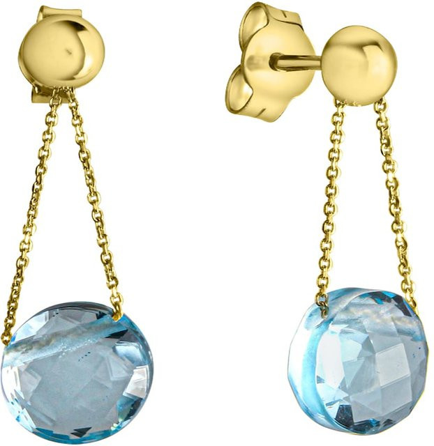 Celesta Ohrring 375 Gelbgold, Blautopas - Bild 1