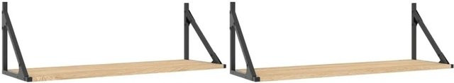 vidaXL Wandregale 2er-Set Sonoma-Eiche, B/T/H: 80 x 25 x 25,5 cm - Bild 1