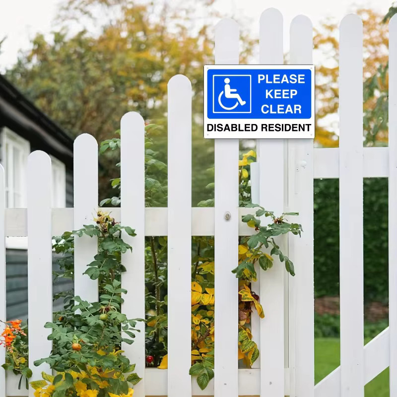 CIFBUY Metall-Blechschild Bitte halten Sie sich von behindertengerechten Parkplätzen fern, Wanddekoration Blau, Breite: 20 cm, Höhe: 30 cm - Bild 4