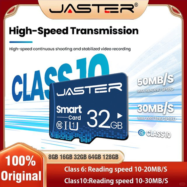 JASTER MicroSD Speicherkarte 128GB Hochgeschwindigkeits-Speicherkarte in Blau - Bild 1