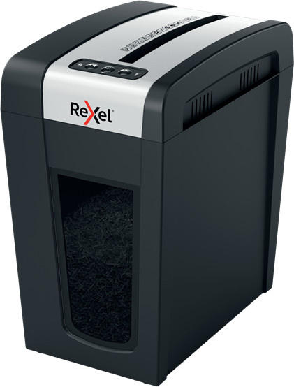 Rexel MC6-SL Aktenvernichter mit Mikrogeschnittener Zerkleinerung in Schwarz - Bild 1