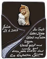 Keramikschild Swing von decoramic in Braun für besondere Anlässe wie Geburtstag, Hochzeit oder Jubiläum, B/H: 14 x 18 cm