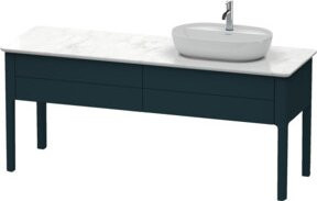 Duravit Waschtischunterschrank Luv in Blau matt, B/T/H: 173,3 x 57 x 74,3 cm - Bild 1