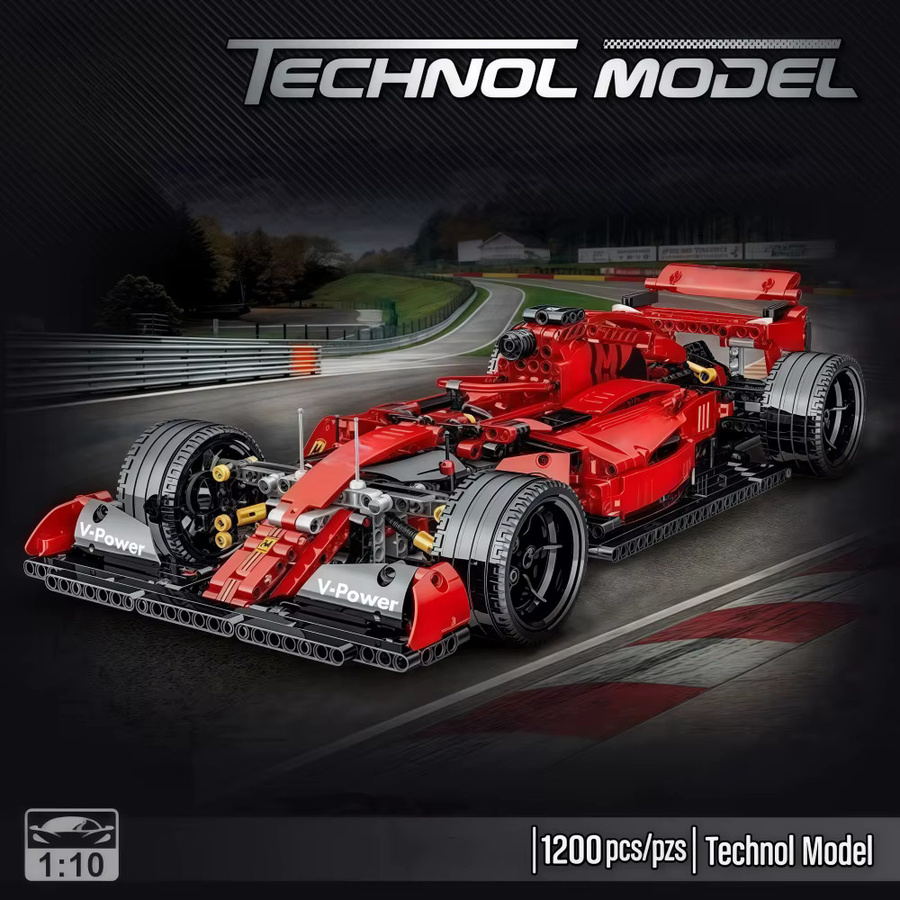 yaafun Technik-Rennwagen, Bausatz, 1200 Teile, Rot - Bild 2