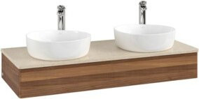 V&B Antao Waschtischunterschrank mit Beleuchtung ohne Frontstruktur, Farbe: Weiß, B/T/H: 120 x 50 x 19 cm - Bild 1