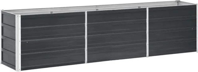 Furnicato Garten Hochbeet aus verzinktem Stahl in Anthrazit, B/T/H: 240 x 40 x 45 cm - Bild 1