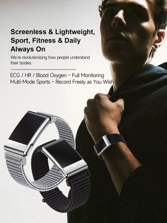 LIGE Smart-Armband ohne Bildschirm mit EKG, PPG, Herzfrequenz, Blutdruck, Stressmessung und Temperaturanzeige, wasserdicht, Unisex Fitness Tracker mit SOS-Funktion - Bild 7