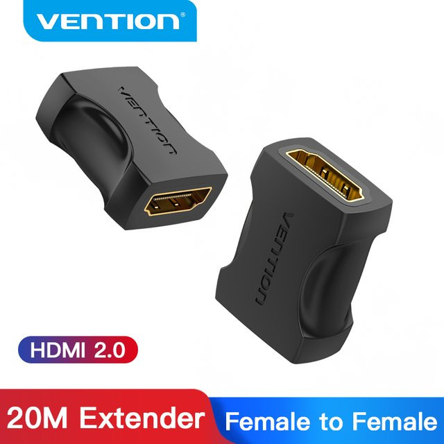 Vention HDMI Extender 4K HDMI 2.0 Buchse auf Buchse Adapter Koppler in Schwarz - Bild 1