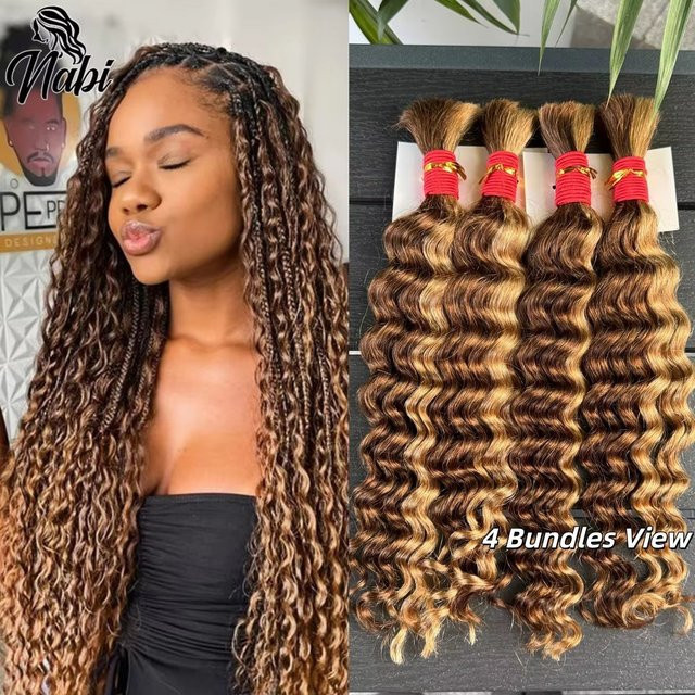 Nabi Boho Flechthaar Extensions, Deep Wave Haarbündel - Bild 1