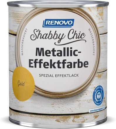 RENOVO Effektlack für Holz, goldfarben, satin matt, 0,75 l - Bild 1