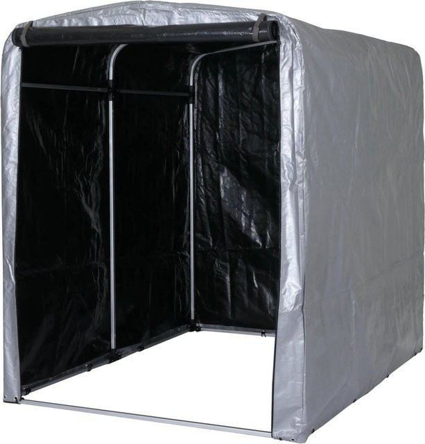 PROREGAL Gerätehaus Gartenschuppen aus Aluminium und Kunststoff in Silber, H x B x T: 201 x 157 x 201 cm - Bild 1