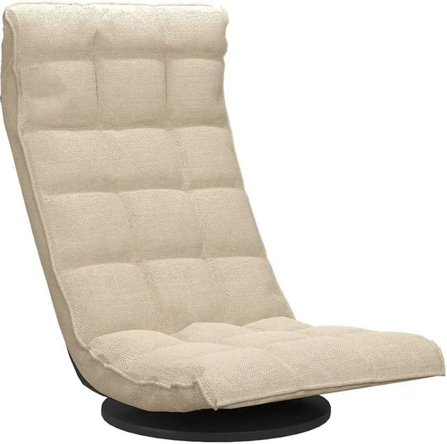 vidaXL Bodenstuhl drehbar in Creme Beige mit Stoffbezug - Bild 1