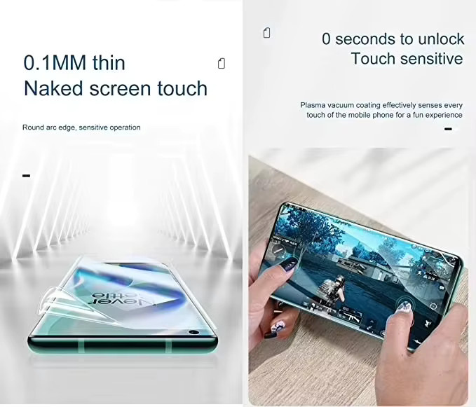 4er-Pack Hydrogel-Displayschutzfolien für Xiaomi Redmi Note 13 Pro 5G, 12 Pro 5G, 11s, 10 5G, 9, 9s, 10T und 13C, transparente Vollabdeckung - Bild 6