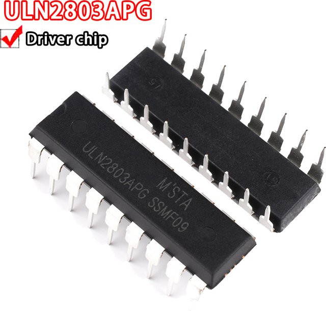10 Stück Si Tai&SH ULN2803APG Treiber-Chips im DIP18-Format, Schwarz - Bild 1