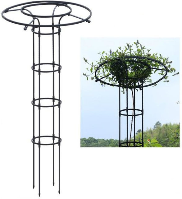 HiMISS Garten-Rundspalier aus Stahl als vertikale Kletterpflanzen-Stützstruktur und Schirmspalier-Turm - Bild 1