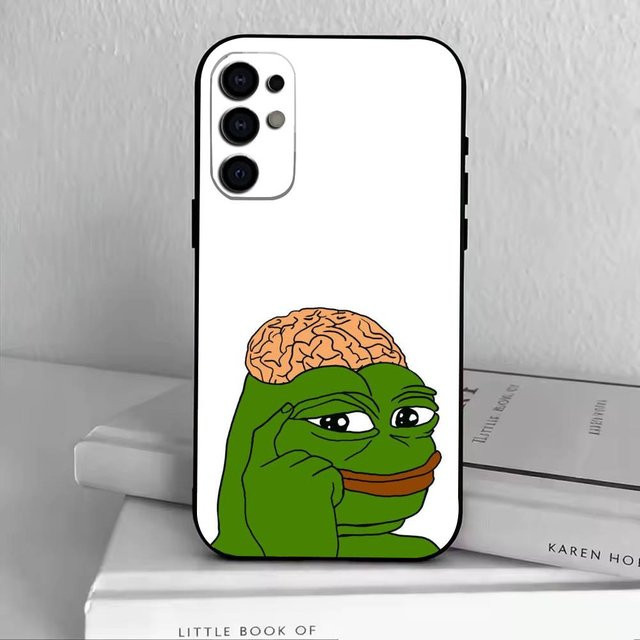 Handyhülle mit Pepe Frosch Meme Design für Samsung Galaxy S25 S24 S23 S22 S21 S20 Ultra Plus FE in Schwarz aus weichem Silikon - Bild 1