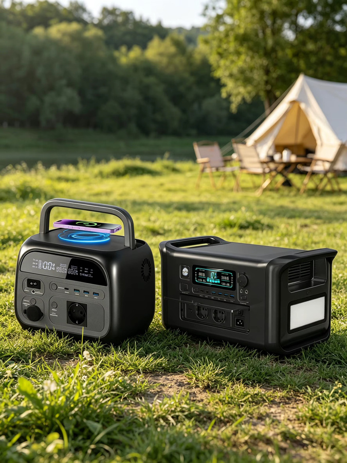 CTOLITY Tragbarer Solargenerator als Notstromversorgung mit 1024Wh LiFePO4-Akku und 1800W Leistung, Schwarz - Bild 5