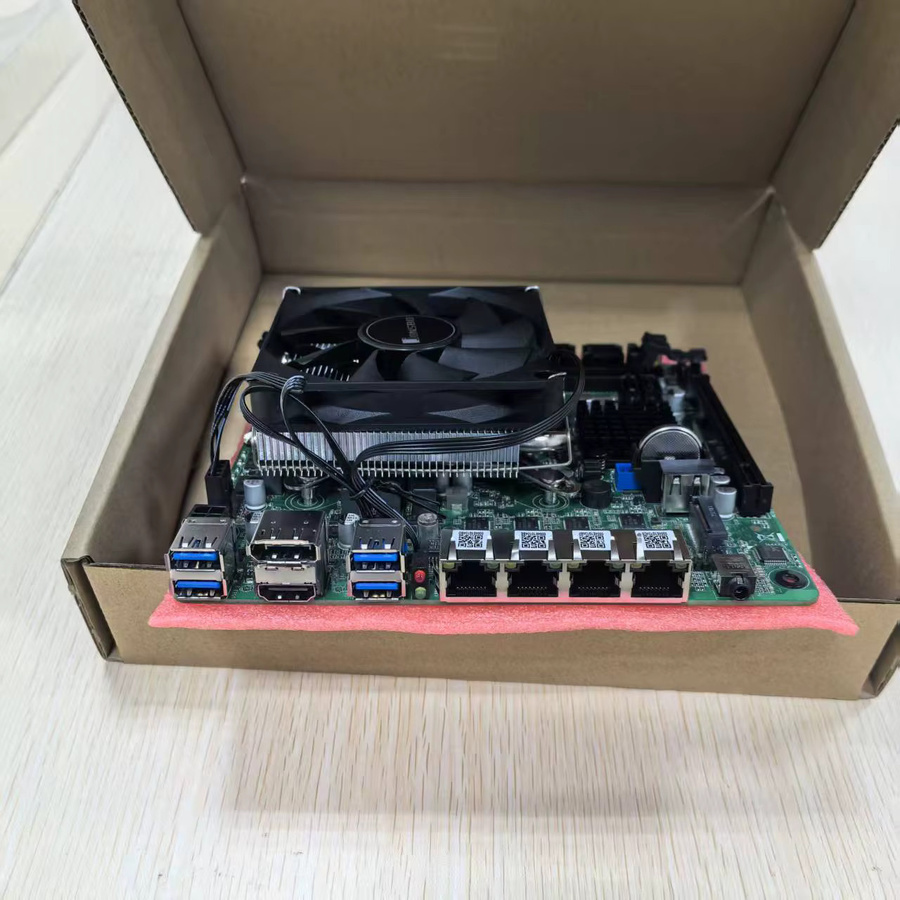 YiHESZ E-2124/2124G+C246 ITX NAS Motherboard mit 8 SATA 3.0, 4x 2,5G LAN I226, 2x M.2 NVME, 2x DDR4 und PCIE 16X, LGA1151, inklusive Kühler - Bild 3