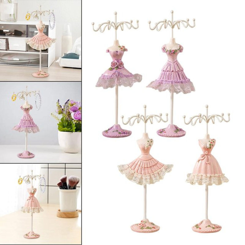Phenovo Schmuck Display Stand Hängendes Mannequin in Rosa für Halsketten, Ohrringe und Ringe - Bild 1