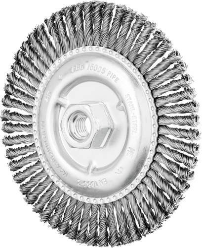 PFERD PIPELINE Rundbürste für Winkelschleifer, gezopft, Durchmesser: 150 mm, M14 Gewinde, Stahl-Draht-Ø: 0,50 mm, Farbe: Silber - Bild 1