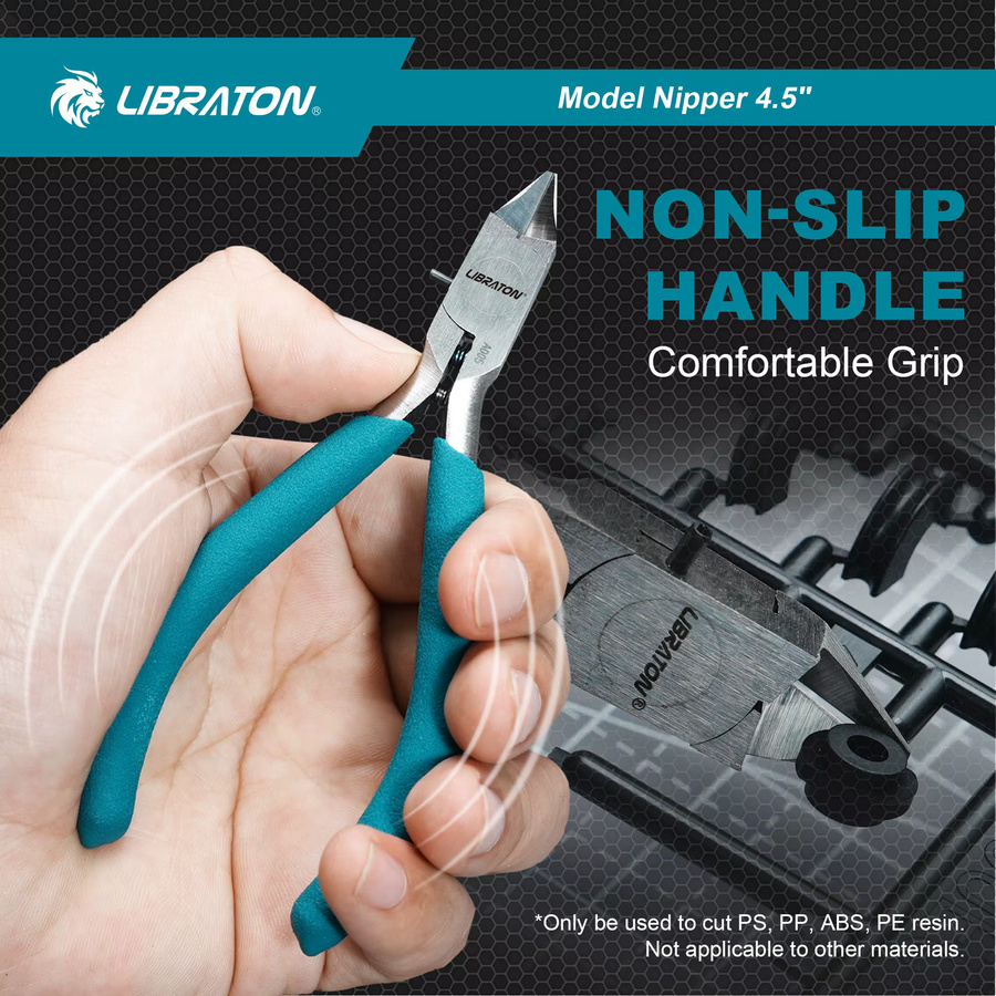 LIBRATON Single-Edge-Modellzange mit scharfem Seitenschneider für Kunststoffmodelle, 11,4 cm - Bild 3