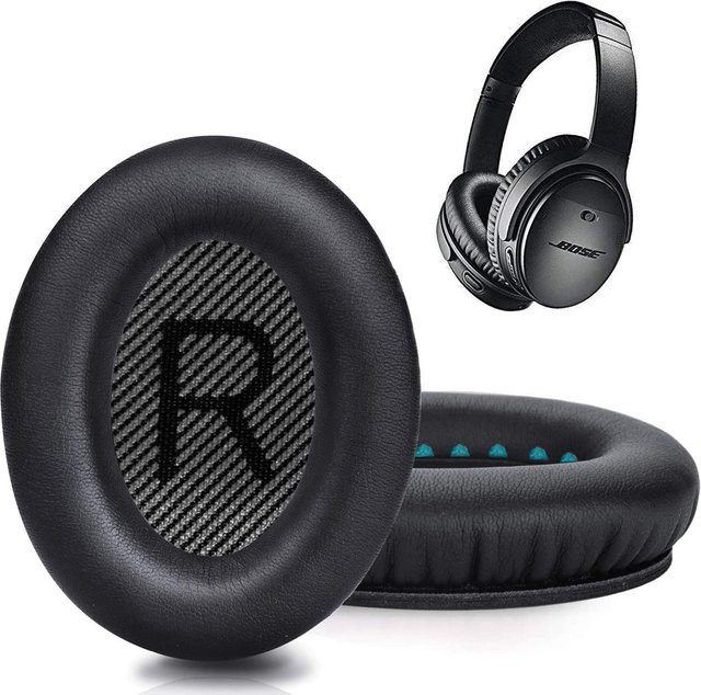 Bose Ersatz-Ohrpolster in Schwarz für QC2, QC15, QC25, QC35, AE2, AE2i und AE2w Kopfhörer - Bild 1