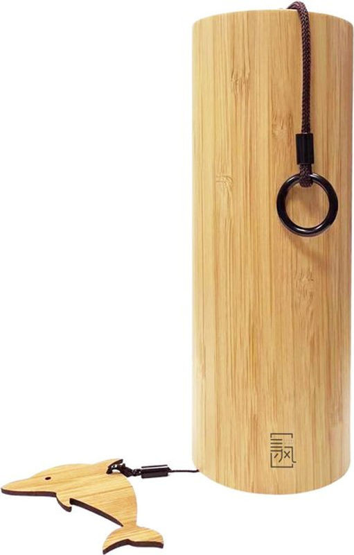 Tooarts Bambus-Windspiel G-Chord in Beige für Garten und Terrasse - Bild 1