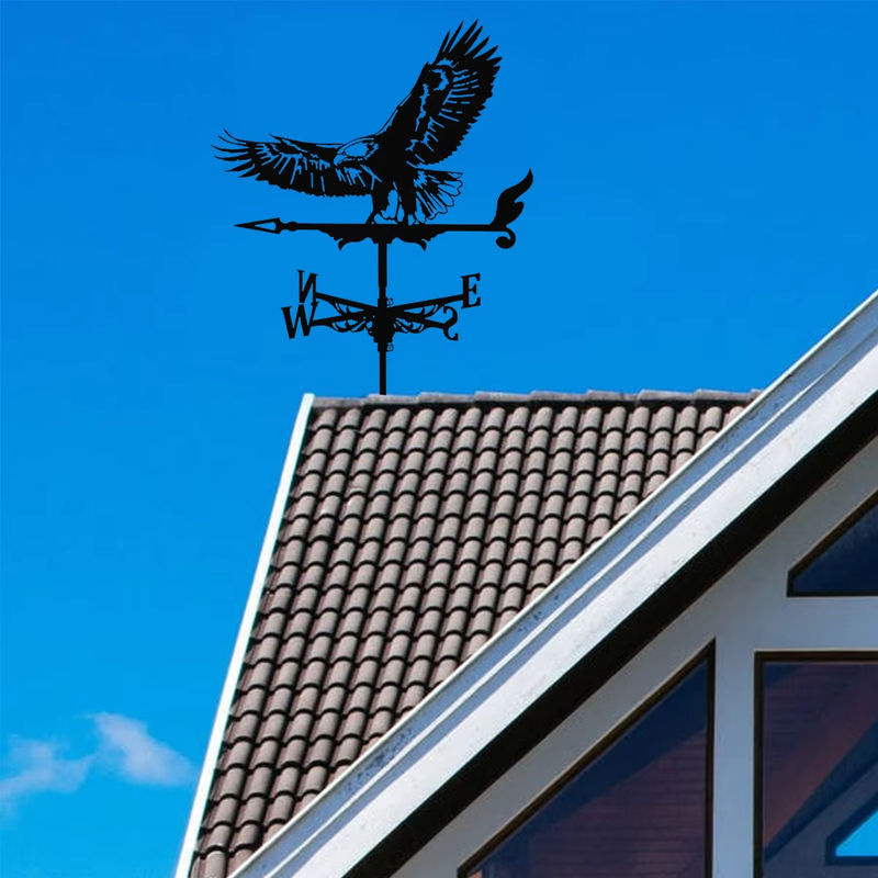 Adler Metall Windfahne als dekorative Gartenfiguren für Außen und Dach zur Garten-Dekoration - Bild 2