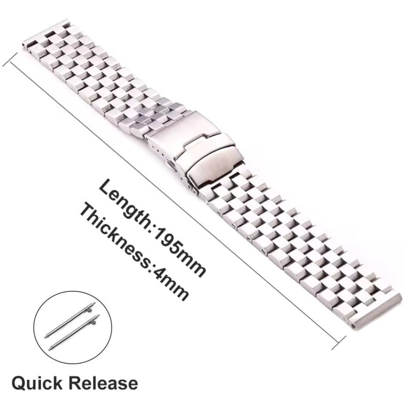 Aotelayer Uhrenarmband Edelstahl, Silber, Unisex - Bild 1