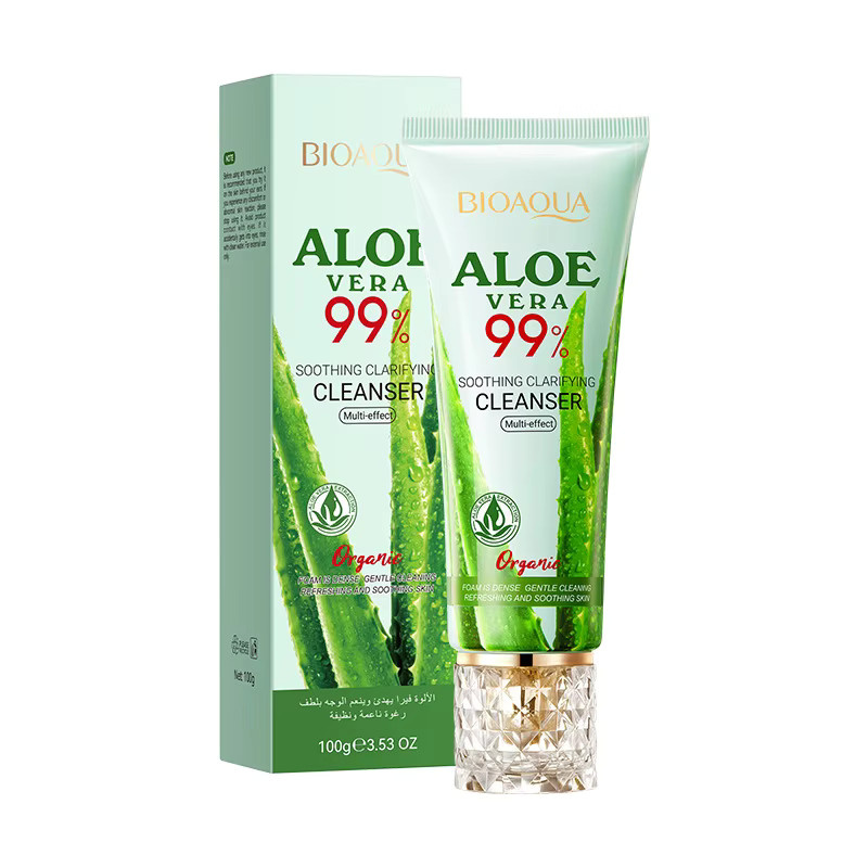 BIOAOUA Aloe Vera Gesichtsreiniger Schaum, 100g, Unisex - Bild 4