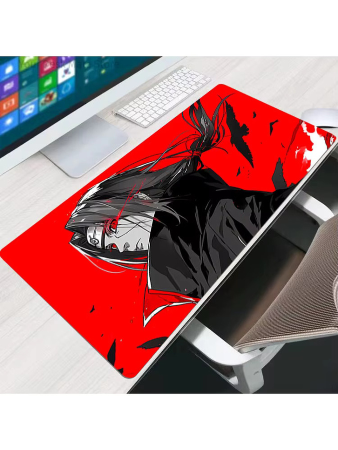 Bandai Gaming-Mauspad Naruto Itachi Uchiha in Rot, XXL Schreibtischunterlage für Computer und Laptop - Bild 2